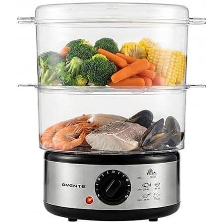 Food steamer appliance product shot on a white background